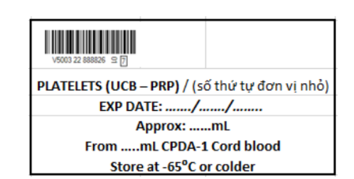 lưu trữ mẫu huyết tương giàu tiểu cầu từ máu cuống rốn